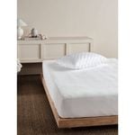 Linen House Queen Bed Mattress Protector Everyday Bedding - White
