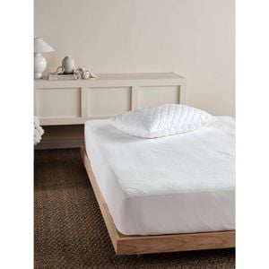 Linen House Queen Bed Mattress Protector Everyday Bedding - White