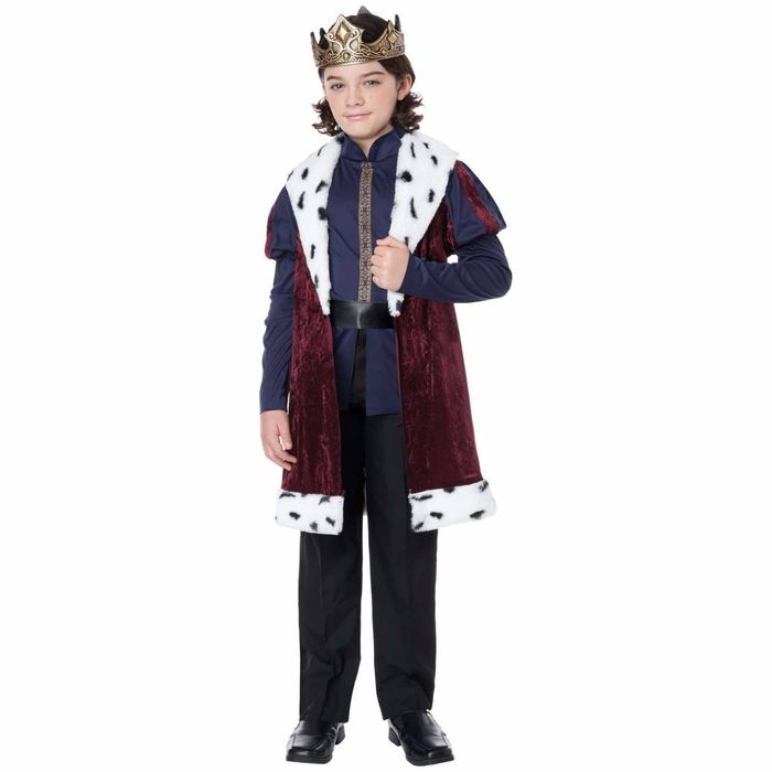 Kindhearted King Royal Renaissance Medieval Story Book Week Boys Costume M