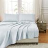 LINENOVA 100% Cotton Luxury Soft Sheet Set-Light Blue Double