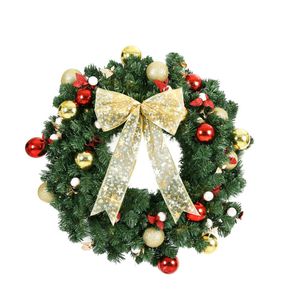 60CM Christmas Wreath Jingle Jollys LED Berries Bow Baubles