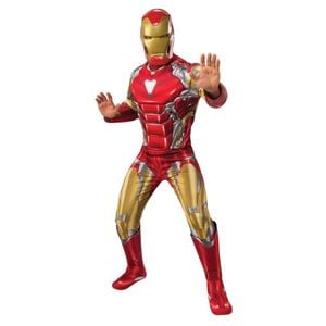 Marvel Avengers Iron Man Deluxe Kids Halloween Costume with Armour and Mask – Red &amp; Gold Colour, Standard