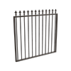 ProtectorAl 1201 - 1500 x 1200mm Black Aluminium Garden Gate Spear Top - Black