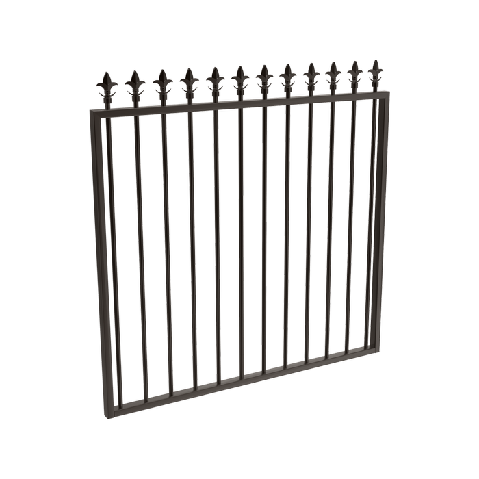 ProtectorAl 1201 - 1500 x 1200mm Black Aluminium Garden Gate Spear Top - Black