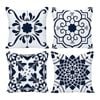 Catzon 4 Pcs Modern Throw Pillow Covers Geometric Flower Pattern for Couch