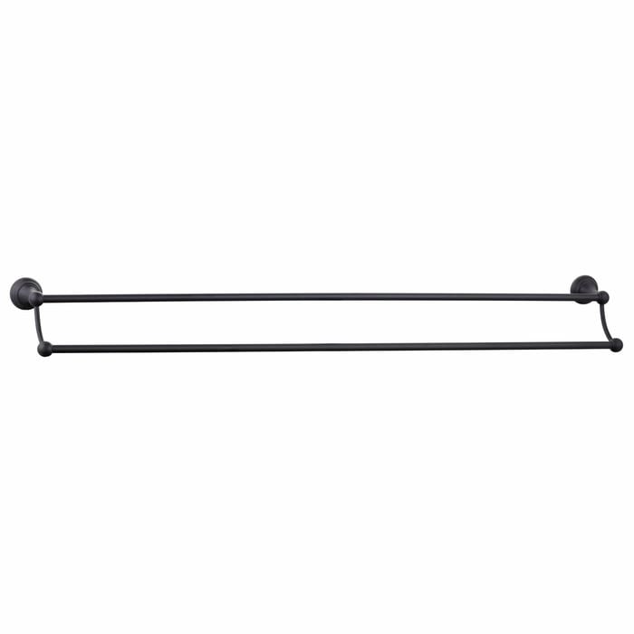 Mondella 935mm Matte Black Maestro Double Towel Rail
