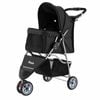 Costway 3wheel Pet Stroller 15kg Travel Dog Cat Folding Waterproof Black