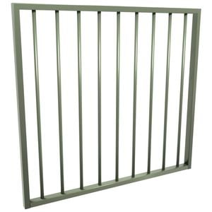 ProtectorAl 975 x 900mm Pale Eucalypt Aluminium Flat Top Garden Gate
