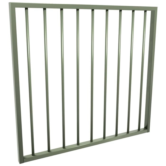 ProtectorAl 975 x 900mm Pale Eucalypt Aluminium Flat Top Garden Gate