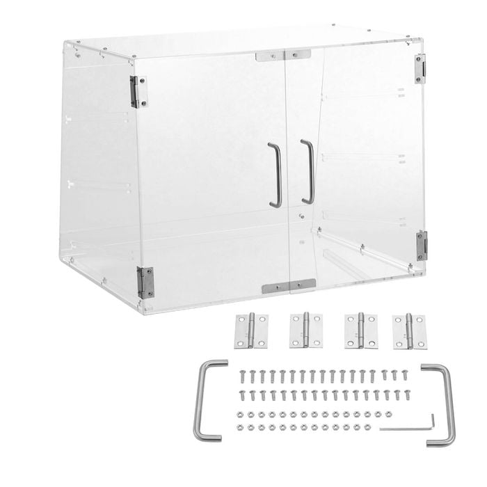 VEVOR Pastry Display Case 3-Tier Acrylic with Rear Door Access & Removable Shelves