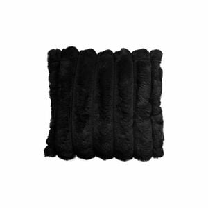 Diana faux fur soft filled cushion square - 45cm x 45cm black