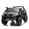All 4 Kids Licensed Double Seat Toyota Black Hilux Rugged Kids Ride On Car With Rc