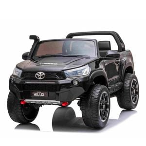 All 4 Kids Licensed Double Seat Toyota Black Hilux Rugged Kids Ride On Car With Rc