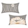 Catzon 2 Pcs Summer Lumbar Pillow Covers Linen Pillowcase for Home Decor-Set 2