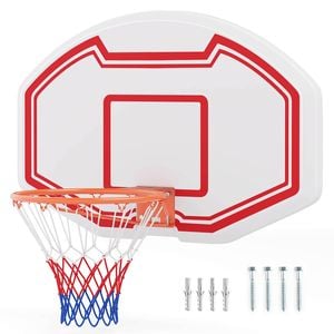 Costway Wall Mounted Basketball Set Basketball Hoop Ring