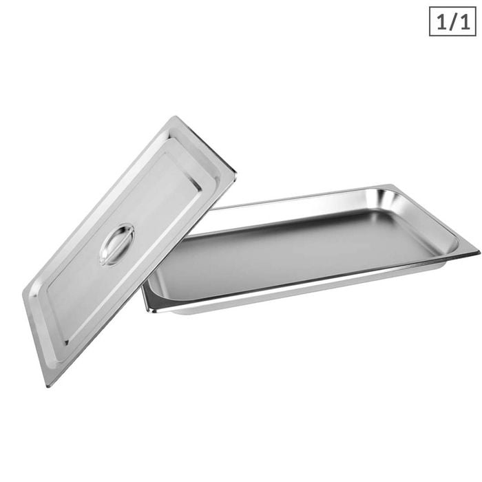 SOGA 1/1 GN Pan 6.5cm With Lid – Stainless Steel