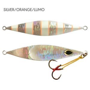Black Magic Flipper Jig 100g Slow Pitch Fishing Jig Silver/Orange/Lumo