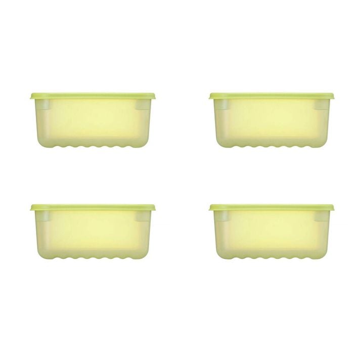 2x 2pc LocknLock Fresh Block 1.5L Food Storage Container Set 20.6x14.6cm Green