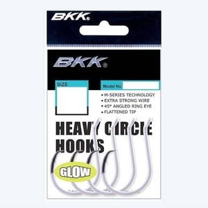 BKK UV Glow Finish Heavy Circle Fishing Hook 1/0