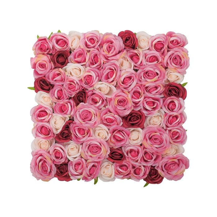 UN-REAL 50 x 50cm Multi Flower Wall Artificial Hedge Tile