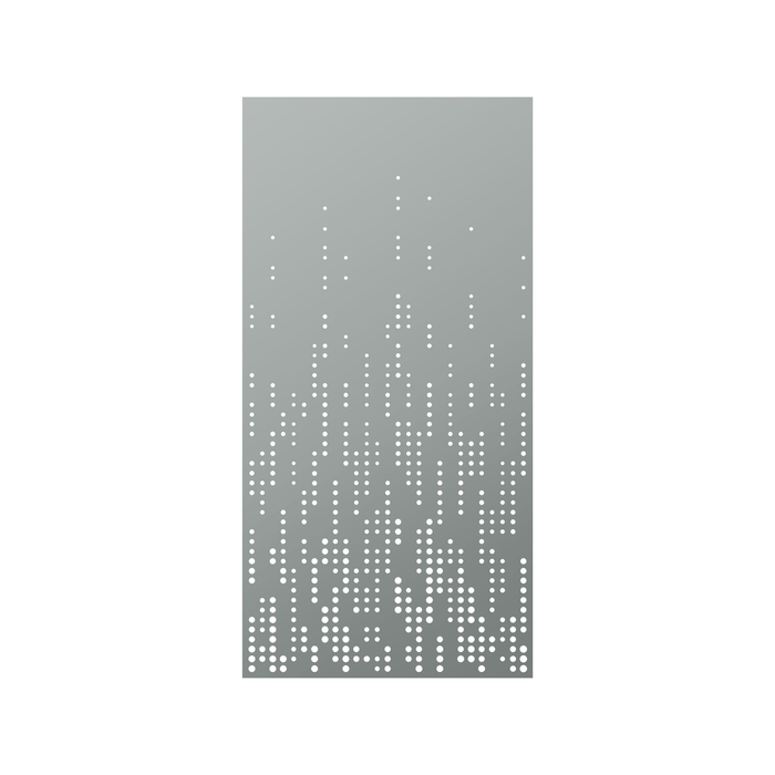 Walpix 2400 x 1200 x 3.0mm Perforated Aluminium Decorative Screen Flat Profile Splash - Woodland Grey