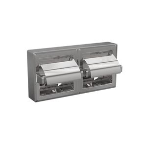 Bradley Australia Double Toilet Roll Holder With Hood