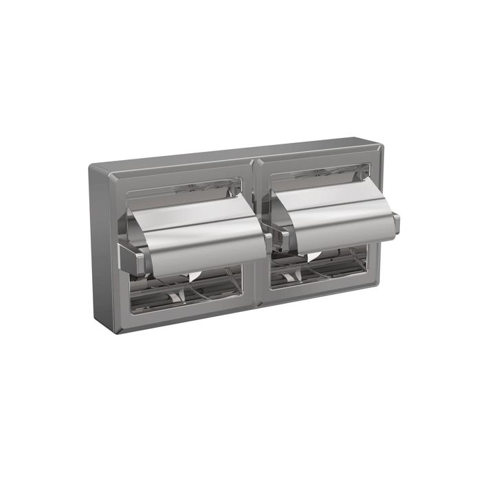 Bradley Australia Double Toilet Roll Holder With Hood
