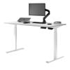 Desky Single Sit Stand Gaming White Desk 120 X 75cm White Frame