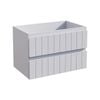 Stein 750 x 450 x 500mm White Select V-Groove Wall Hung Vanity - Cabinet Only