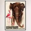 Galrie Vintage Switzerland Zoological Garden Zurich Poster Timeless Wall Art Home Decor, Black Frame, A2 42 x 60cm (16 x 24inch)