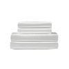 Silky Satin Quilt Cover Set, 3 Piece Art Duvet/Quilt Cover Set,King Size (White)