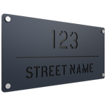 ProtectorAl 580 x 280mm Deep Ocean Aluminium Cut Through Custom House Sign