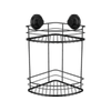 Naleon Black Suction Works 2 Tier Corner Basket