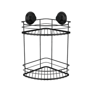 Naleon Black Suction Works 2 Tier Corner Basket