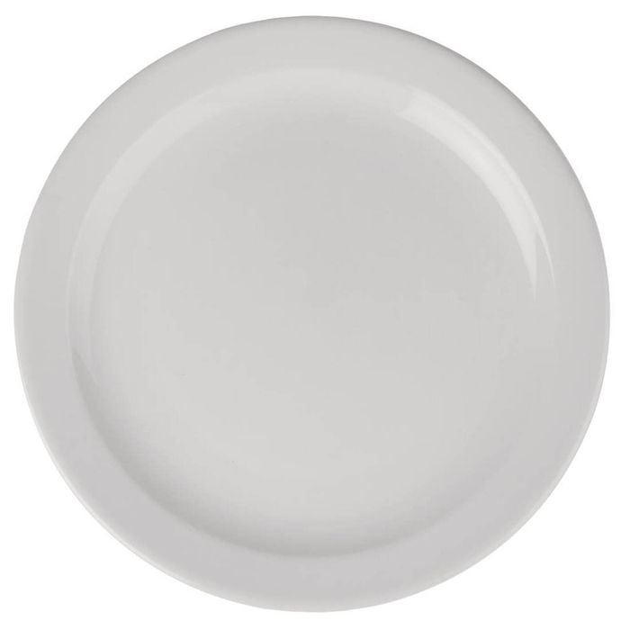Olympia Plates Athena Narrow Rimmed 255mm 12 Pack Ceramic Dinnerware
