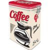 Nostalgic Art 17.5cm/1.3L Clip Top Tin Metal Storage Strong Coffee Served Here