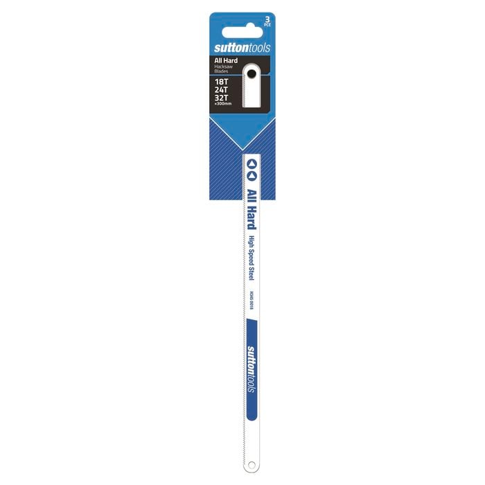 Sutton Tools 300mm 18/24/32 TPI All Hard Hacksaw Blade Combo - 3 Pack