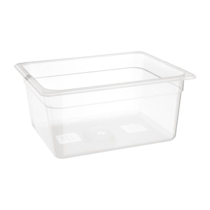 Nisbets Essentials Gastronorm Pan Polypropylene 1/2 Gn 150mm 8.9l Commercial Food Storage Container