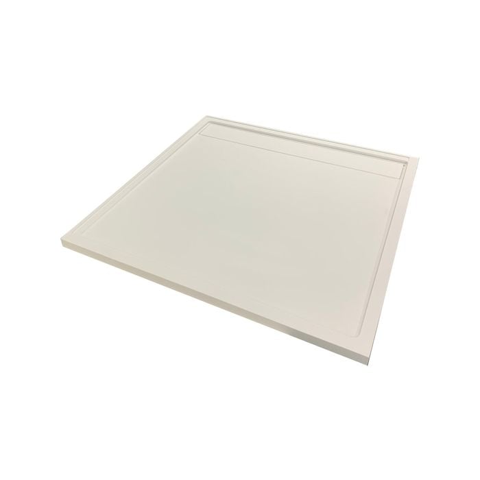 Wet Area Solutions Custom Up To 1000 x 1000mm White Rear Channel Solid Surface Shower Base