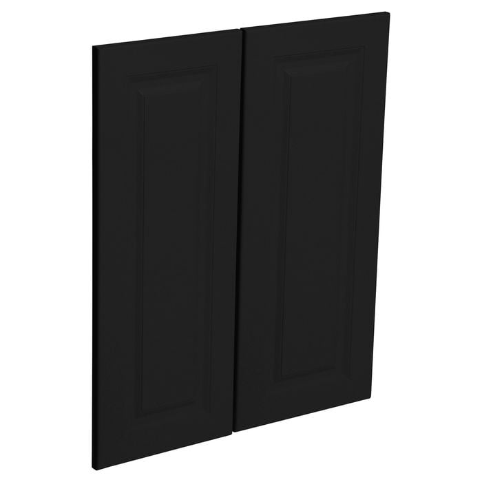 Kaboodle Black Olive Heritage Corner Wall Cabinet Doors - 2 Pack