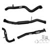 Ignite Exhausts Turbo Back For Nissan Gu Patrol 3l Leaf Spring Ute 3" Cat & Hotdog Black Aluminised Steel