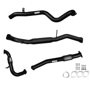 Ignite Exhausts Turbo Back For Nissan Gu Patrol 3l Leaf Spring Ute 3" Cat & Hotdog Black Aluminised Steel