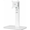 LCD Monitor Desk Stand for 13-32 Screens - Swivel, Height Adjustable, Holds up to 77lbs (White)