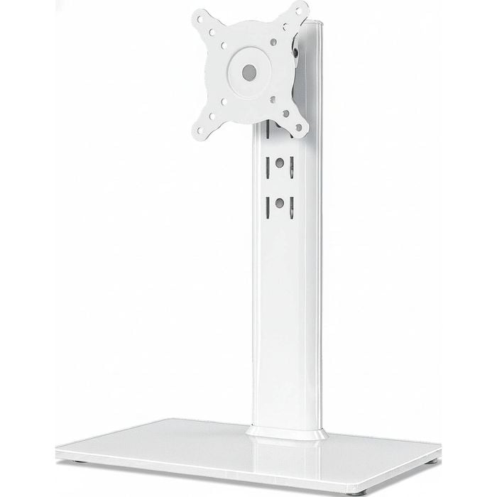 LCD Monitor Desk Stand for 13-32 Screens - Swivel, Height Adjustable, Holds up to 77lbs (White)