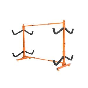 VEVOR Freestanding Kayak Storage Rack Orange Heavy-duty Steel with Padded Arms and Adjustable Width for Indoor Outdoor Garage