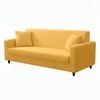 Anyhouz 3 Seater Sofa Cover Plain Yellow Style And Protection For Living Room Sofa Chair Elastic Stretchable Slipcover