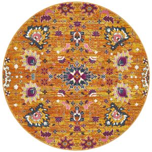 Garden 210 Rust 200x200cm Round - Medium Pet Friendly Power Loomed Rug