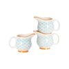 Nicola Spring 6 Piece Hand Printed Milk Jugs Set - Ceramic Porcelain Tea Coffee Cappuccino Pitchers - 300ml