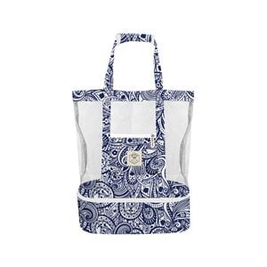 Good Vibes 2-in-1 Beach Insulated Cooler Bag Tahitian Blue 47x45x20cm