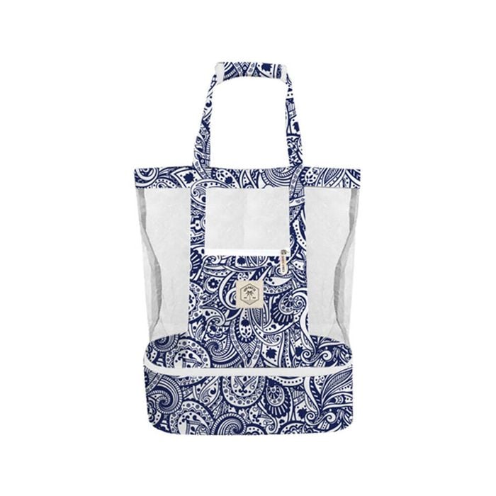 Good Vibes 2-in-1 Beach Insulated Cooler Bag Tahitian Blue 47x45x20cm